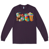 Plum hippie coffee cups Long Sleeve Tee - texasbilliewilder