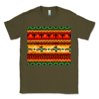 Army Green thunderbird bullskull Aztec pattern Classic Tee - BarkalooDesign