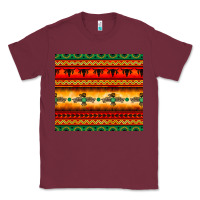 Burgundy thunderbird bullskull Aztec pattern Classic Tee - BarkalooDesign