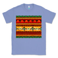 Colony Blue thunderbird bullskull Aztec pattern Classic Tee - BarkalooDesign