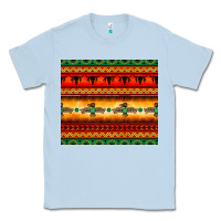Dusty Blue thunderbird bullskull Aztec pattern Classic Tee - BarkalooDesign