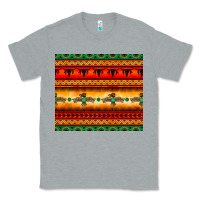 Heather Grey thunderbird bullskull Aztec pattern Classic Tee - BarkalooDesign