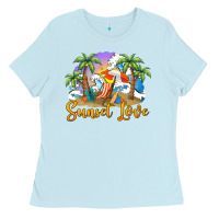 Baby Blue sunset love Ladies Tee - BarkalooDesign