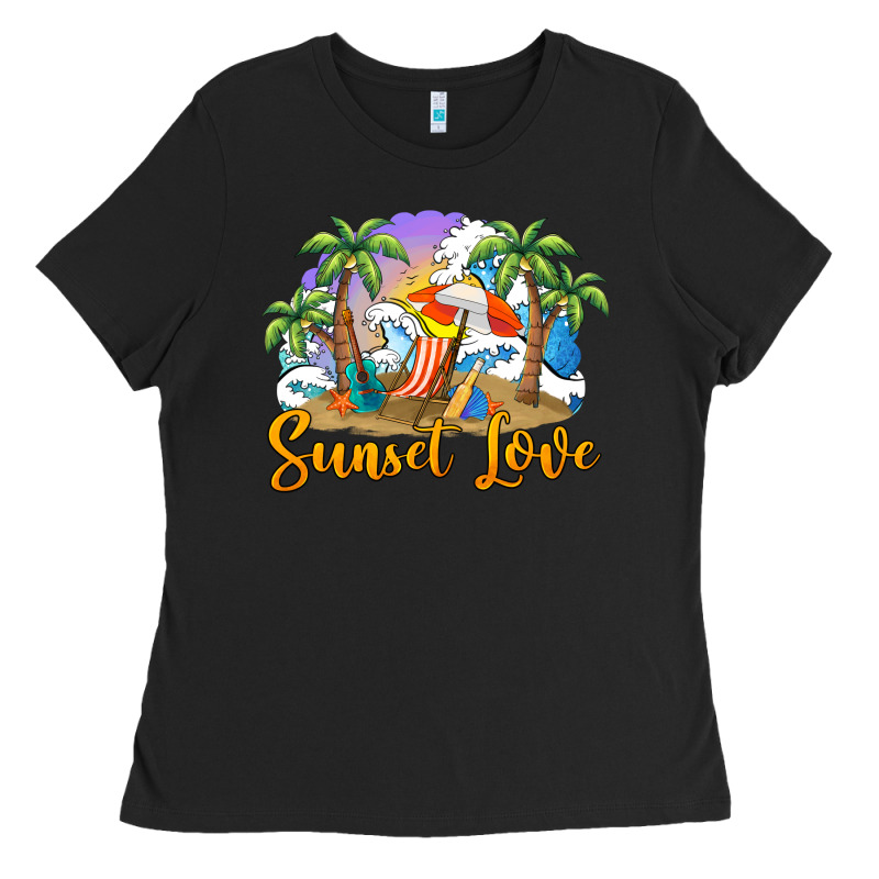 Sunset Love Ladies Tee by BarkalooDesign | Teevron