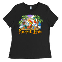 Black sunset love Ladies Tee - BarkalooDesign
