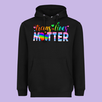Trans Lives Matter Heavyweight Hoodie Designed By Hra Design Shop
