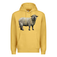 Antique Gold hampshire sheep Premium Hoodie - LillyAllenDesigns