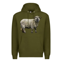 Army Green hampshire sheep Premium Hoodie - LillyAllenDesigns