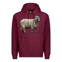 Burgundy hampshire sheep Premium Hoodie - LillyAllenDesigns