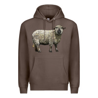 Coffee hampshire sheep Premium Hoodie - LillyAllenDesigns
