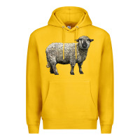 Lemon hampshire sheep Premium Hoodie - LillyAllenDesigns