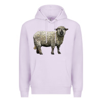 Lilac hampshire sheep Premium Hoodie - LillyAllenDesigns
