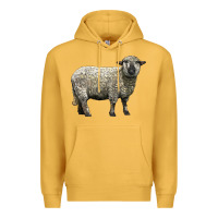 Mustard hampshire sheep Premium Hoodie - LillyAllenDesigns