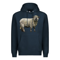 Navy hampshire sheep Premium Hoodie - LillyAllenDesigns