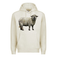 Oatmeal Heather hampshire sheep Premium Hoodie - LillyAllenDesigns
