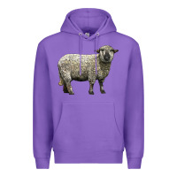 Purple hampshire sheep Premium Hoodie - LillyAllenDesigns