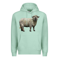 Seafoam hampshire sheep Premium Hoodie - LillyAllenDesigns