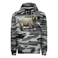 Slate Camo hampshire sheep Premium Hoodie - LillyAllenDesigns