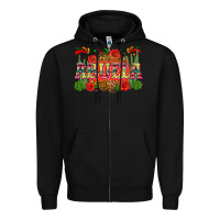 Black abuela Zipper Hoodie - Zillion Design Studio