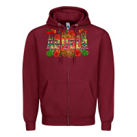Burgundy abuela Zipper Hoodie - Zillion Design Studio