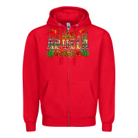 Red abuela Zipper Hoodie - Zillion Design Studio