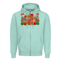 Seafoam abuela Zipper Hoodie - Zillion Design Studio