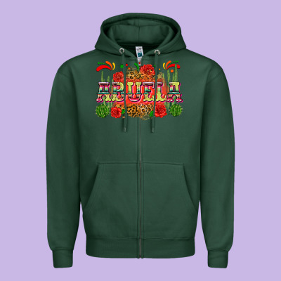 Abuela Zipper Hoodie Designed By Zillion Design Studio