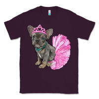 Plum balerina french bulldog with tutu Classic Tee - RanaPortraitStore