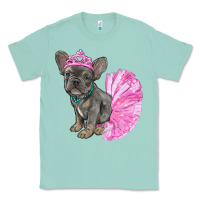 Seafoam balerina french bulldog with tutu Classic Tee - RanaPortraitStore