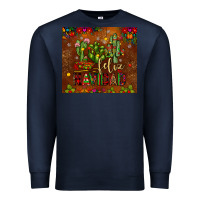 Navy feliz navidad cactus Premium Sweatshirt - JahusDesignShop