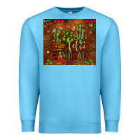 Ocean Blue feliz navidad cactus Premium Sweatshirt - JahusDesignShop