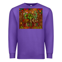 Purple feliz navidad cactus Premium Sweatshirt - JahusDesignShop