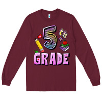 Burgundy Fifth Grade Long Sleeve Tee - RanaPortraitStore