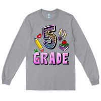 Heather Grey Fifth Grade Long Sleeve Tee - RanaPortraitStore