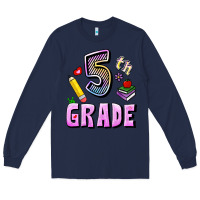 Navy Fifth Grade Long Sleeve Tee - RanaPortraitStore