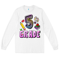 White Fifth Grade Long Sleeve Tee - RanaPortraitStore