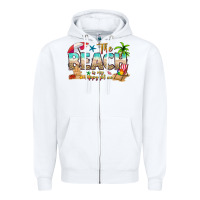 White the beach is my happy place Zipper Hoodie - texasbilliewilder