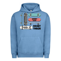 Pigment Pebble Blue worry less Urban Hoodie - MaliasSmallBusiness