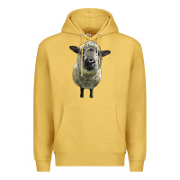 Antique Gold hampshire sheep head Premium Hoodie - LillyAllenDesigns