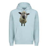 Blue Mist hampshire sheep head Premium Hoodie - LillyAllenDesigns