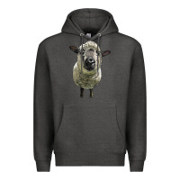 Charcoal Heather hampshire sheep head Premium Hoodie - LillyAllenDesigns