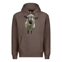 Coffee hampshire sheep head Premium Hoodie - LillyAllenDesigns