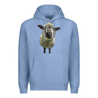 Colony Blue hampshire sheep head Premium Hoodie - LillyAllenDesigns