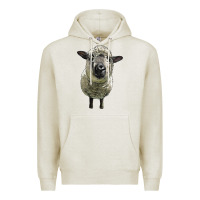 Oatmeal Heather hampshire sheep head Premium Hoodie - LillyAllenDesigns