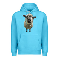 Ocean Blue hampshire sheep head Premium Hoodie - LillyAllenDesigns
