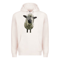 Pale Pink hampshire sheep head Premium Hoodie - LillyAllenDesigns