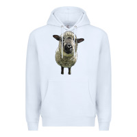 White hampshire sheep head Premium Hoodie - LillyAllenDesigns