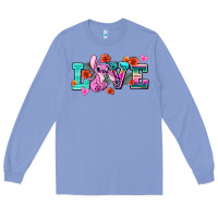 Colony Blue love stitch Long Sleeve Tee - AdoDesignShop