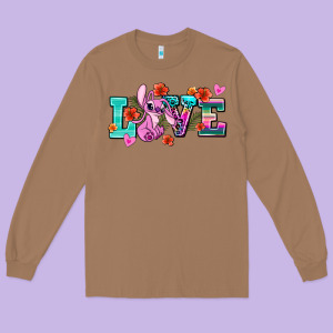 Love Stitch Long Sleeve Tee Designed By Adodesignshop