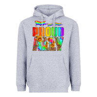Heather Grey proud ally Heavyweight Hoodie - HRA Design Shop